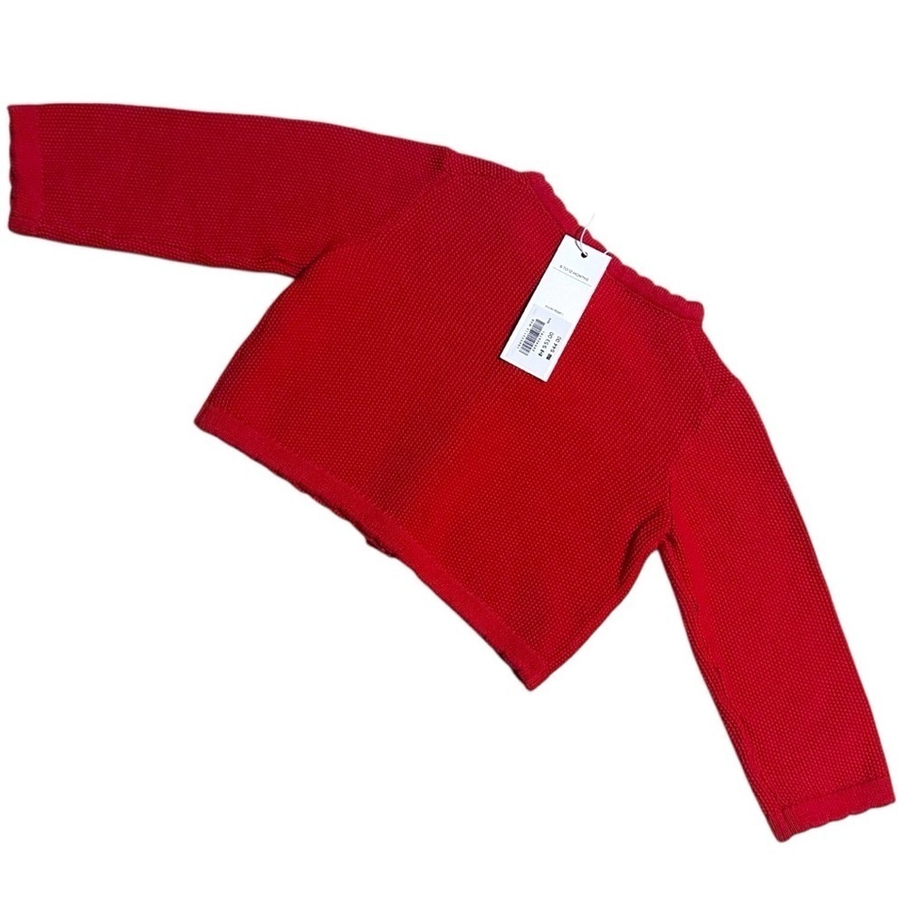 Janie and Jack Red Holiday Christmas Bow Cardigan 6-12 Months NWT - Picture 3 of 4